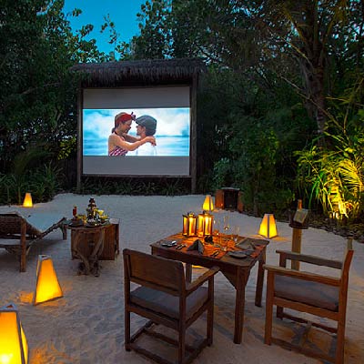 Gili Lankanfushi Maldives best Moment and Place Watch a movie under the stars in the Island Jungle Cinema
