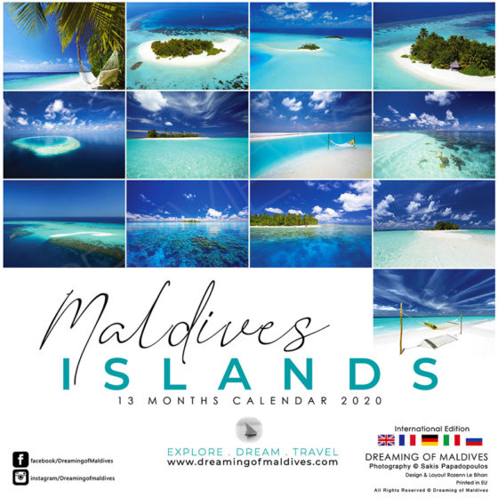 Maldives Islands Wall Calendar 2020 by Dreaming of Maldives