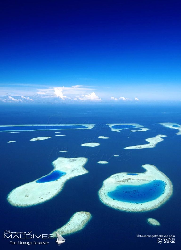 Beautiful Aerial Views of Maldives Island Resorts