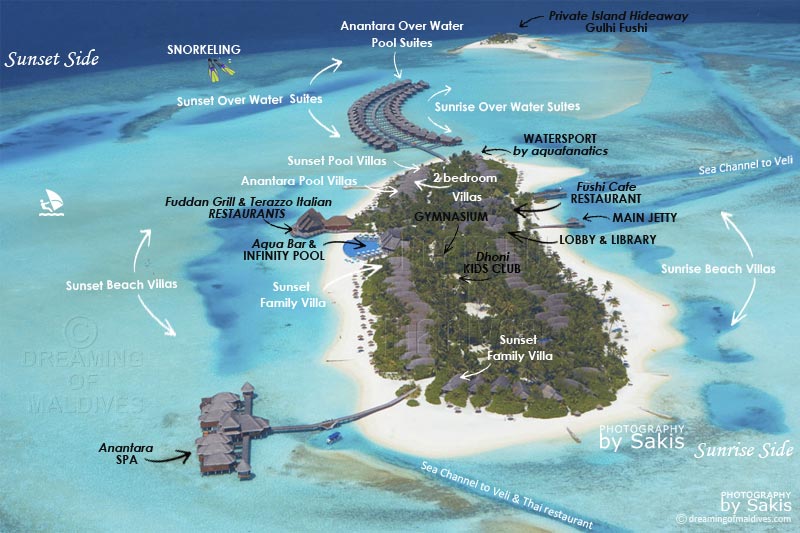 Anantara Dhigu Maldives Resort Maps | Discover the Island