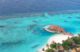 Madi Hiyaa at Banyan Tree Vabbinfaru aerial view at its ray shaped structure