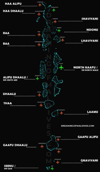 List of all Maldives Airports and their respective Atolls Updated + Maps