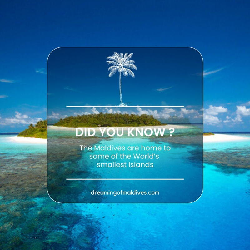 maldives fun fact The Maldives are home to some of the World’s 
smallest Islands