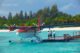 seaplane ready for transfer in a maldives resort