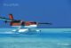 Seaplane taking-off in Maldives