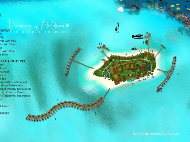 VARU by Atmosphere Maldives Resort Map | Discover the Island