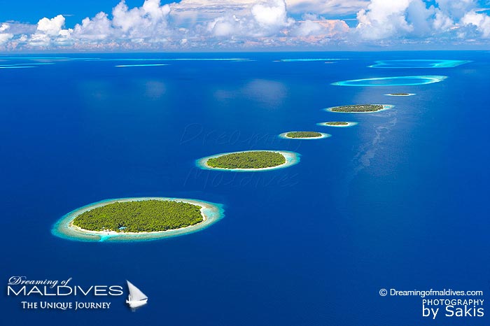 The Maldives 1200 Islands form a Garland Of Islands