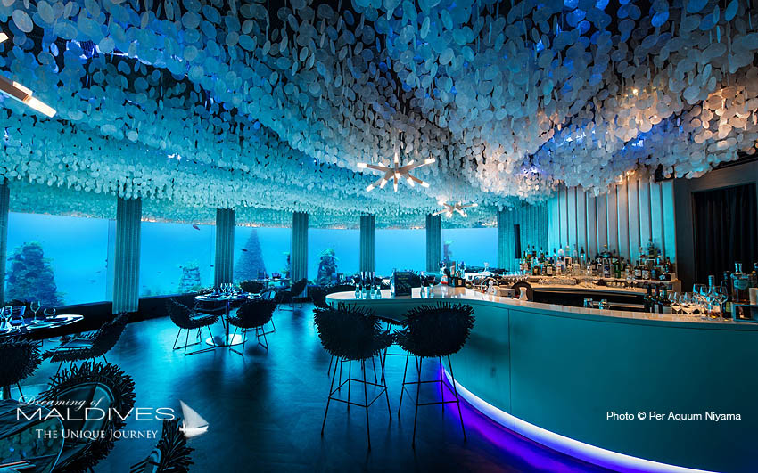 Niyama Maldives underwater night-club bar restaurant Subsix