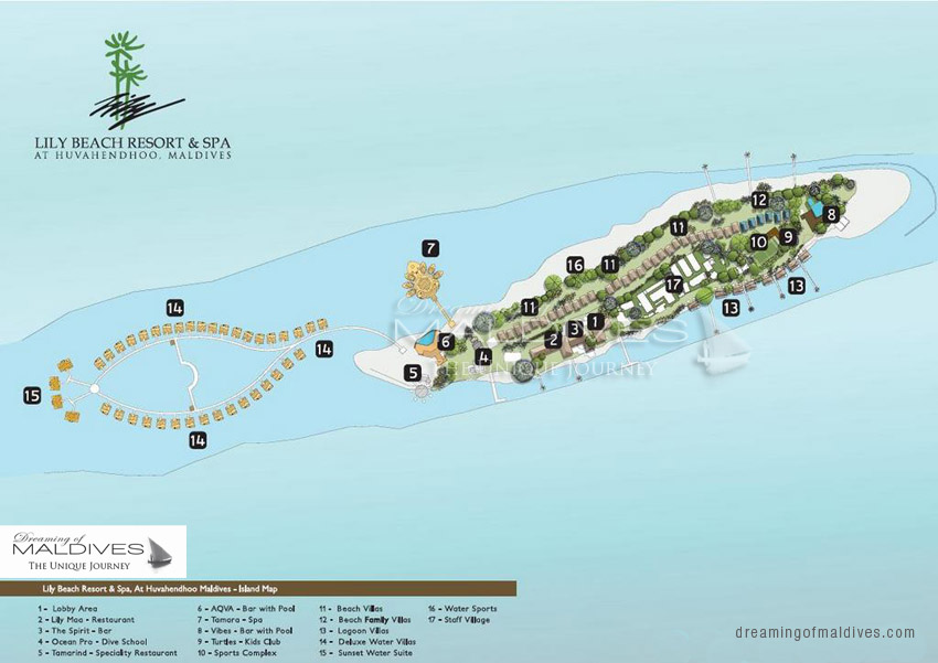Lily Beach Maldives Resort Map