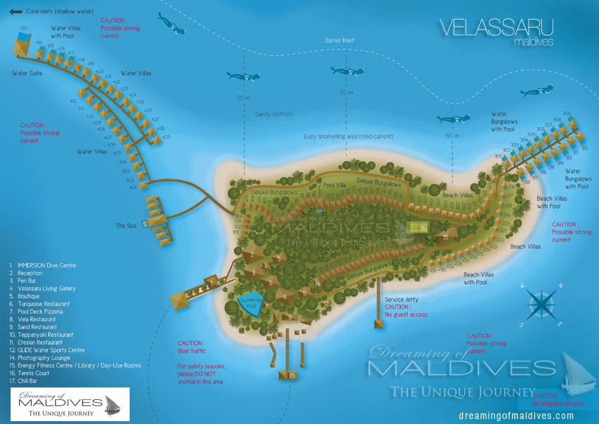 Velassaru Maldives Resort Map
